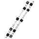 Rosary real hematite cubic beads 2 mm s3