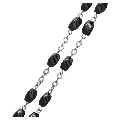 Rosary in hematite with 6x3 mm grains 3