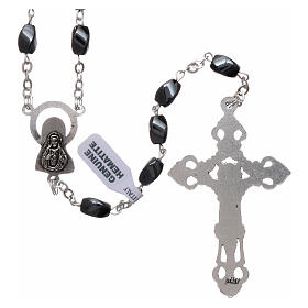 Rosary real hematite with spiral beads 6x3 mm