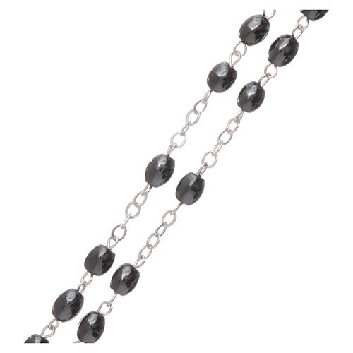 Rosary real hematite with oval beads 3x2 mm 3