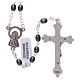 Rosary real hematite with oval beads 3x2 mm s2