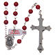 Rosary with grains in genuine coral 3 mm s2