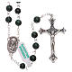 Rosary with grains in genuine malachite 6 mm s1