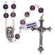 Rosary with grains in genuine amethyst 6 mm s1