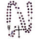 Rosary with grains in genuine amethyst 6 mm s4