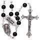 Rosary with grains in genuine black onyx 6 mm s1