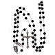 Rosary with grains in genuine black onyx 6 mm s4