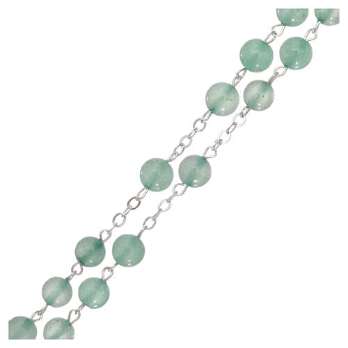 Rosenkranz mit hellgrünen Perlen aus Aventurin, 6 mm 3