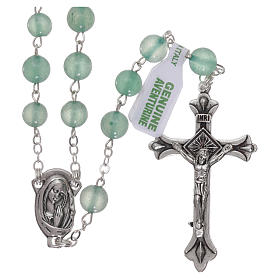Rosary with grains in genuine aventurine 6 mm