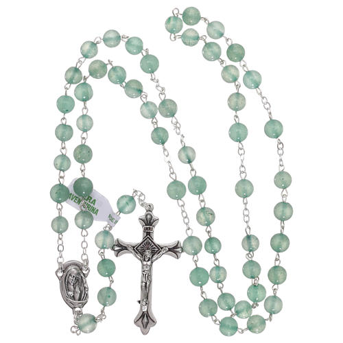 Rosary with grains in genuine aventurine 6 mm 4