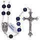 Rosary with grains in genuine lapis 6 mm s1