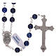 Rosary with grains in genuine lapis 6 mm s2