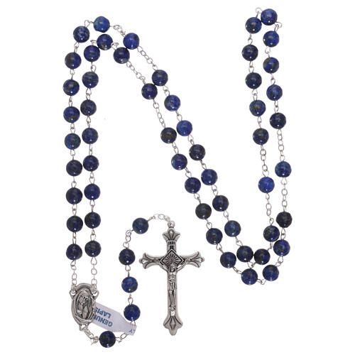 Rosary with lapis lazuli beads of 6 mm 4