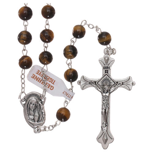 Rosary with tiger eye beads of 6 mm 1