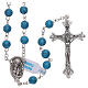 Rosary with turquoise paste beads of 6 mm s1