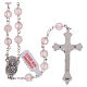 Rosary with pink quartz beads 6 mm s2