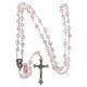 Rosary with pink quartz beads 6 mm s4