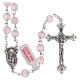 Rosary with real rose quartz beads of 6 mm s1