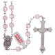 Rosary with real rose quartz beads of 6 mm s2