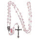 Rosary with real rose quartz beads of 6 mm s4