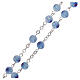 Rosenkranz mit blauen Perlen aus Glas, 6 mm s3