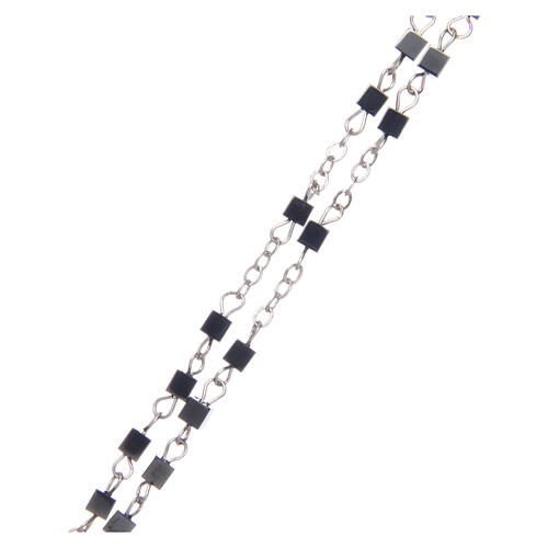Rosary cubic hematite beads 3 mm 3