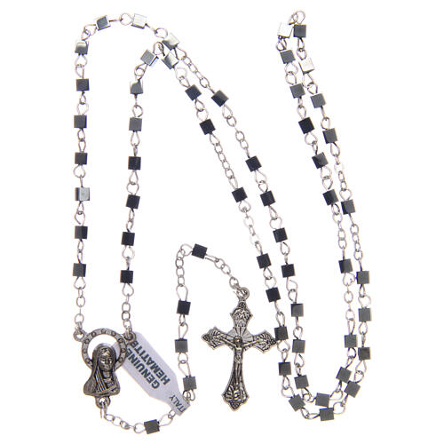 Rosary cubic hematite beads 3 mm 4