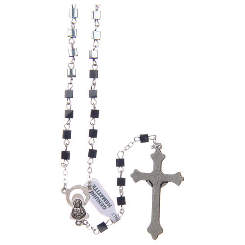 Hematite rosary with square beads 4 mm 2