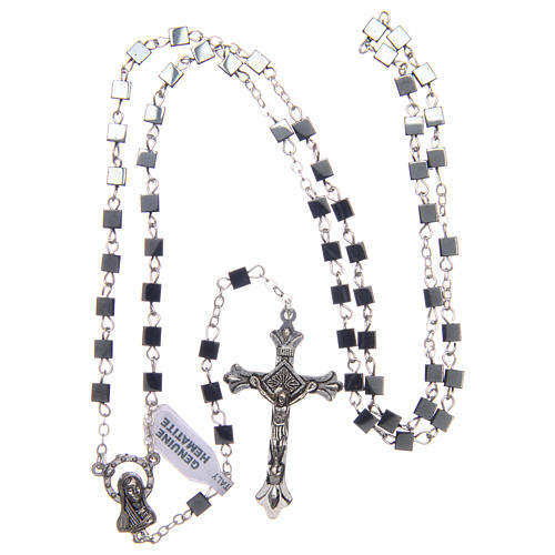 Hematite rosary with square beads 4 mm 4