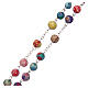 Rosary with multicolored round beads of Fimo 6 mm s3