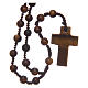 Rosary with round beads and stone cross 6 mm s2