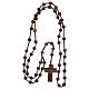 Rosary with round beads and stone cross 6 mm s4