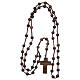 Rosary round beads and cross of stone 6 mm s4