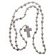 Rosary with 6mm round beads and stone cross s4