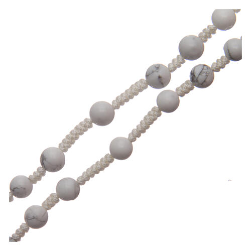 Rosary round beads 6 mm and stone cross 3