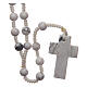 Rosary round beads 6 mm and stone cross s2
