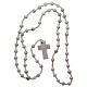 Rosary round beads 6 mm and stone cross s4