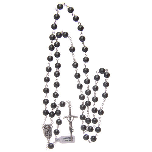 Hematite rosary with beads 6 mm 4