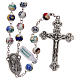 Decorated ceramic rosary with round beads 8 mm s1