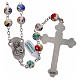 Decorated ceramic rosary with round beads 8 mm s2