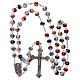 Decorated ceramic rosary with round beads 8 mm s4
