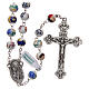 Rosary round beads of decorated ceramic 8 mm s1