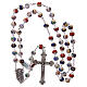 Rosary round beads of decorated ceramic 8 mm s4