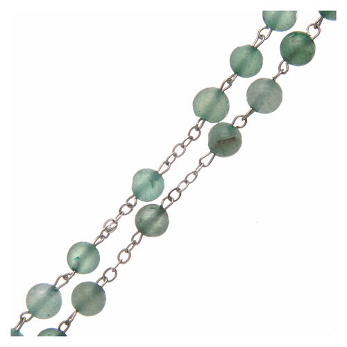 Rosenkranz mit grünen Perlen aus Aventurin, 6 mm 3