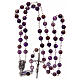 Rosenkranz mit violetten Perlen aus Amethyst, 7 mm s4