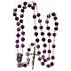 Rosary in real amethyst beads 7 mm s4