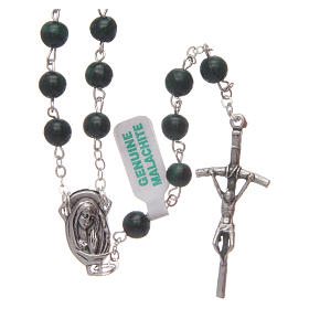 Malachite rosary beads 6 mm