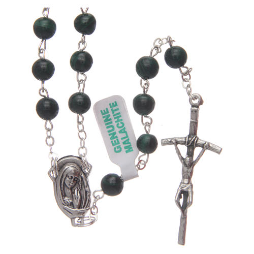 Malachite rosary beads 6 mm 1