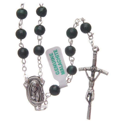 Rosary malachite beads 6 mm 1