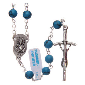 Turquoise rosary beads 6 mm